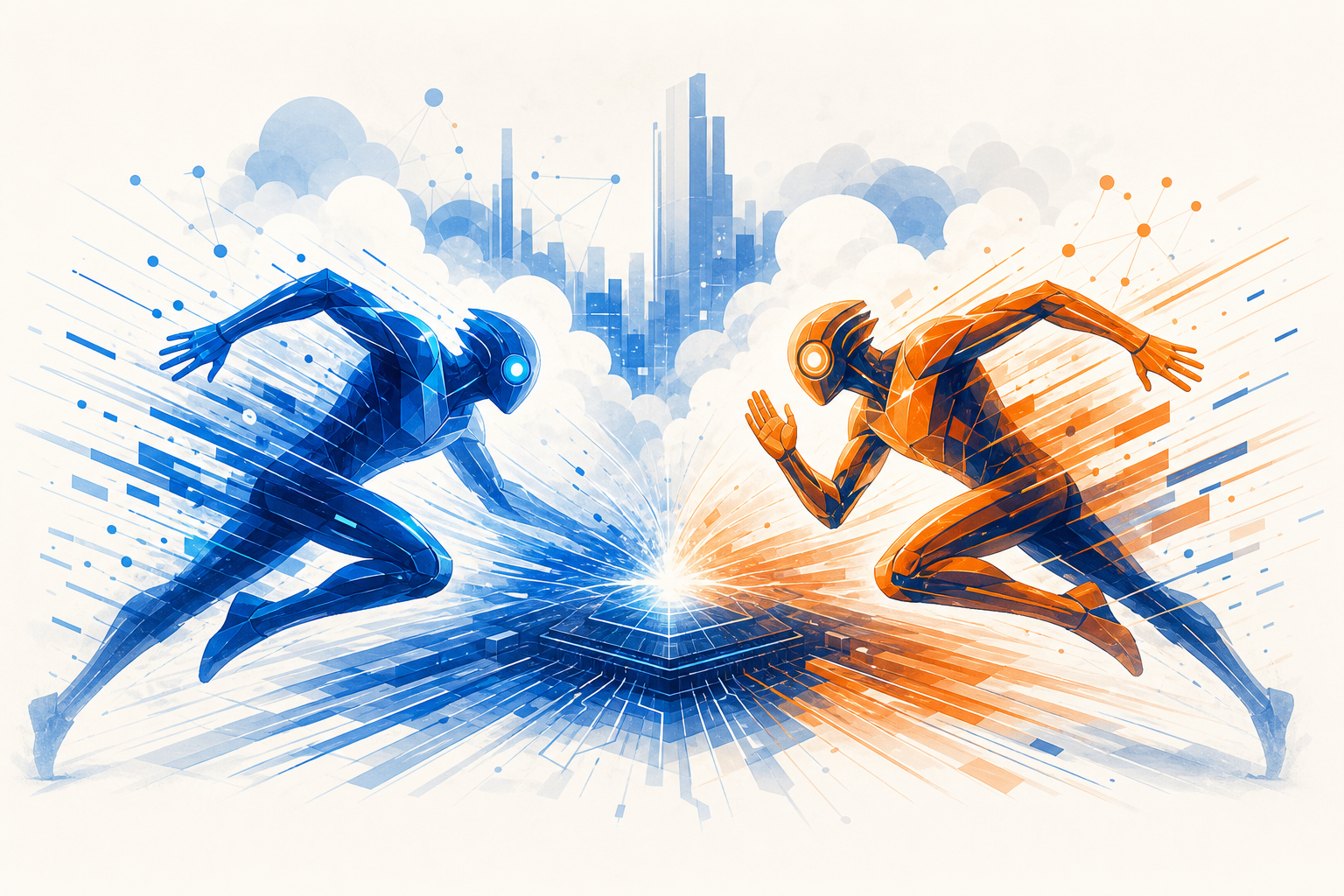 Illustration de une : Course à l'Ultravitesse : Google Gemini 3.7 Flash et OpenAI GPT-5.6 Sol Ultrafast Redéfinissent le Rythme de l'IA