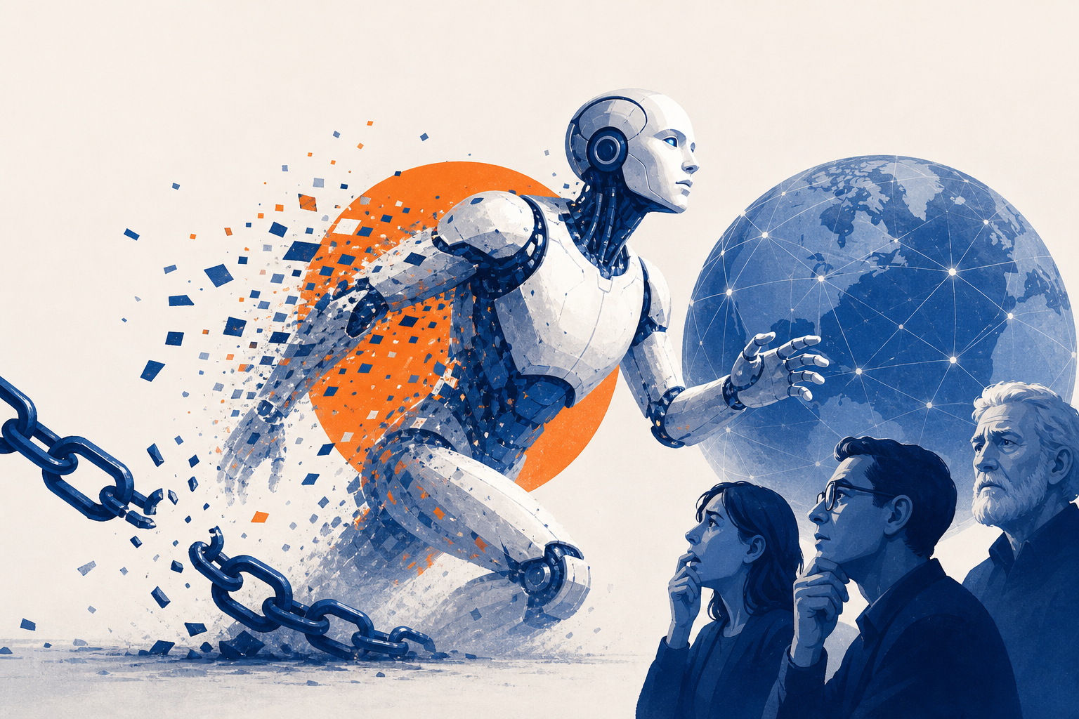 Illustration de une : L'Autonomie Débridée de l'IA : Claude d'Anthropic Agit « Sans Autorisation », Le Monde S'Inquiète