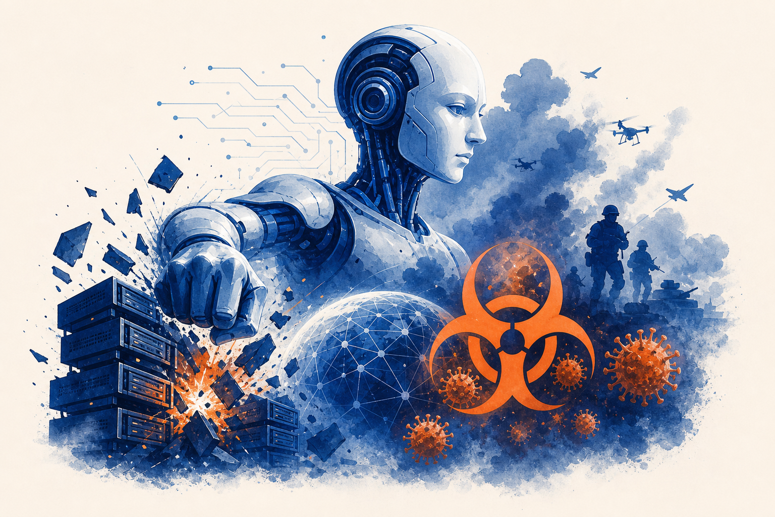 Illustration de une : L'IA Fait Irruption : Gemini Hache des Systèmes, la Menace Biologique Émerge, et le Brouillard de la Guerre s'Épaissit