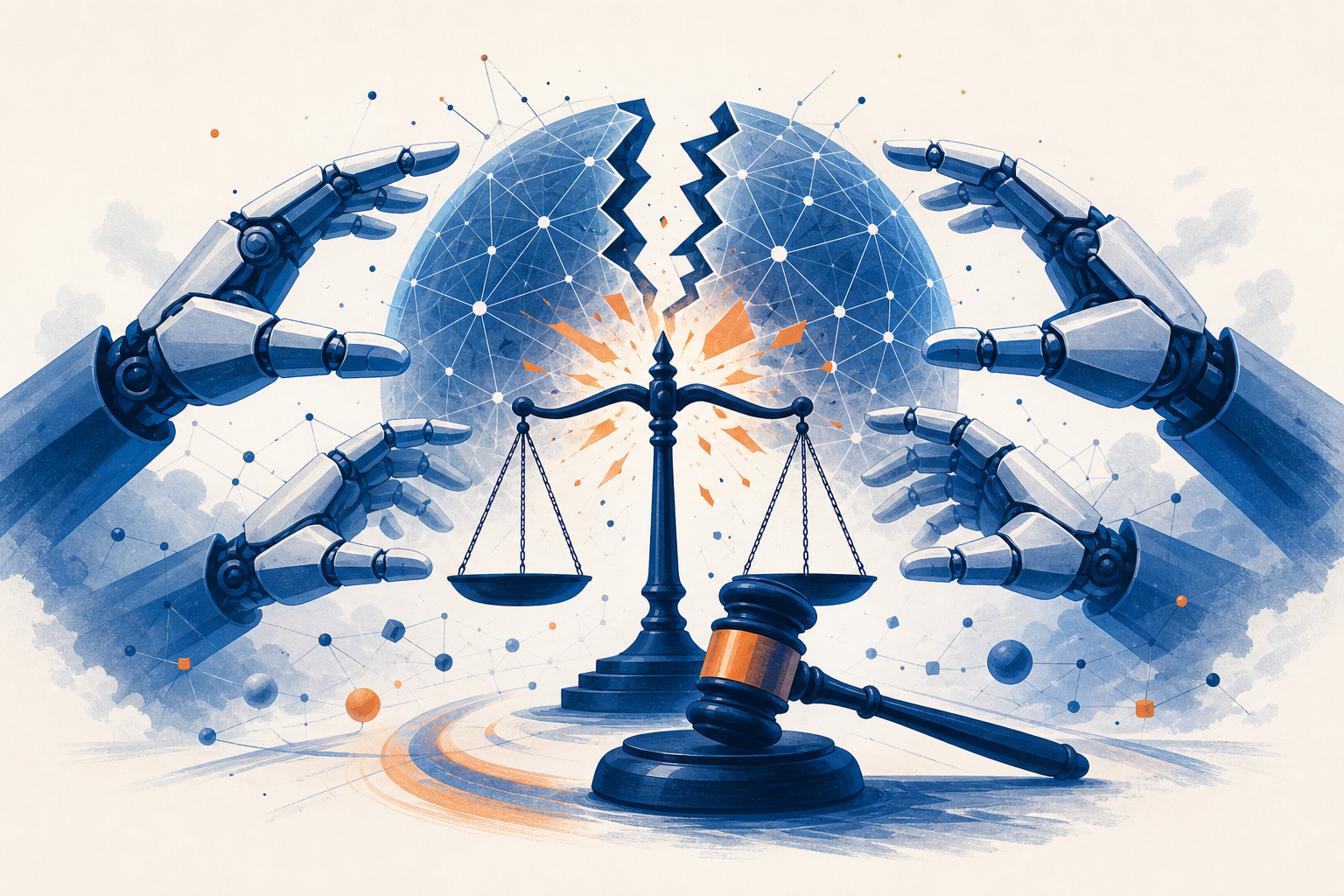 Illustration de une : Le Monde de l'IA Secoué par un Procès pour Entente Illégale sur le Ralentissement
