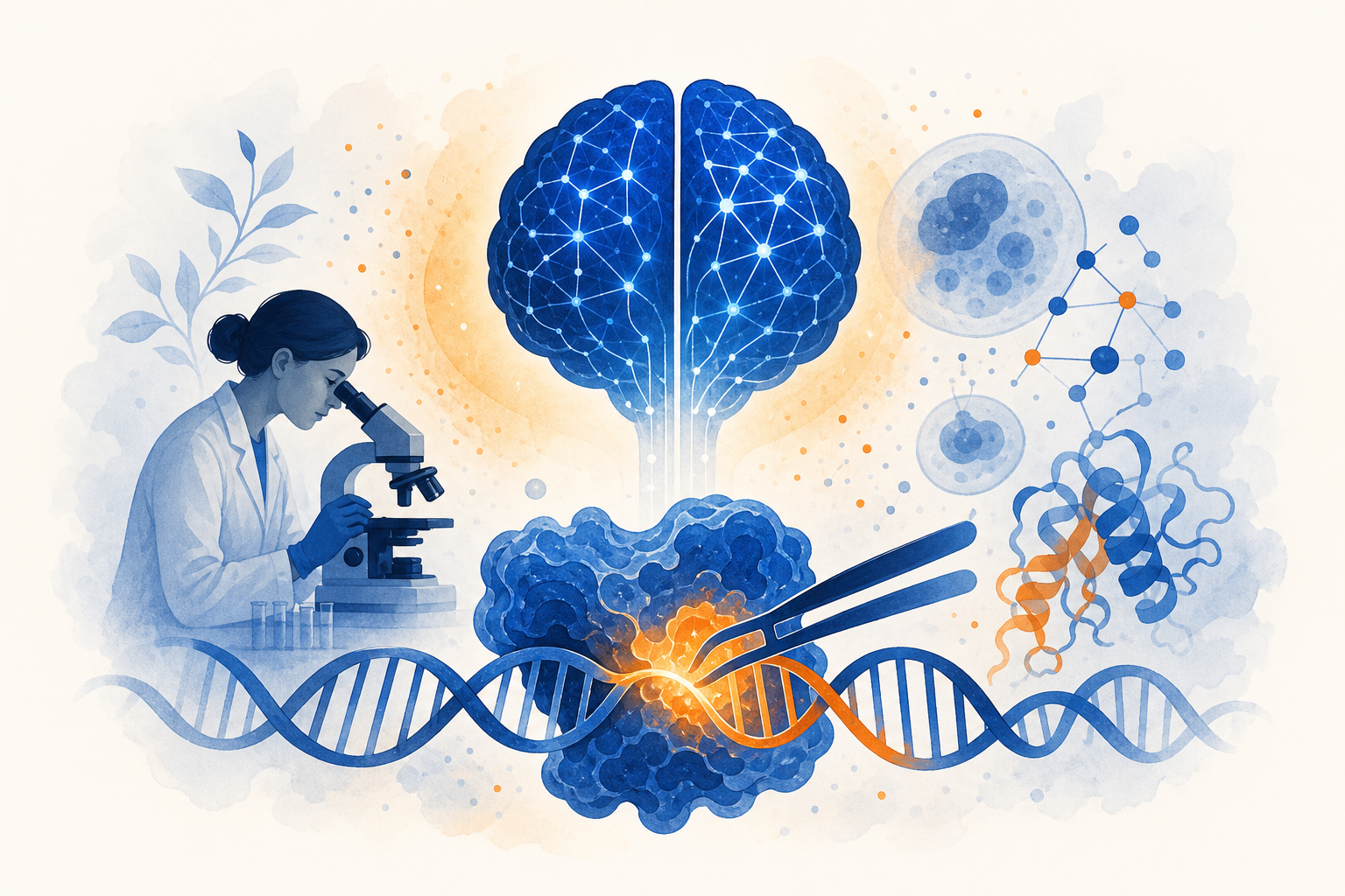 Illustration de une : Claude Révolutionne la Biologie : L'IA d'Anthropic Découvre un Système Enzymatique Inédit, Façon CRISPR