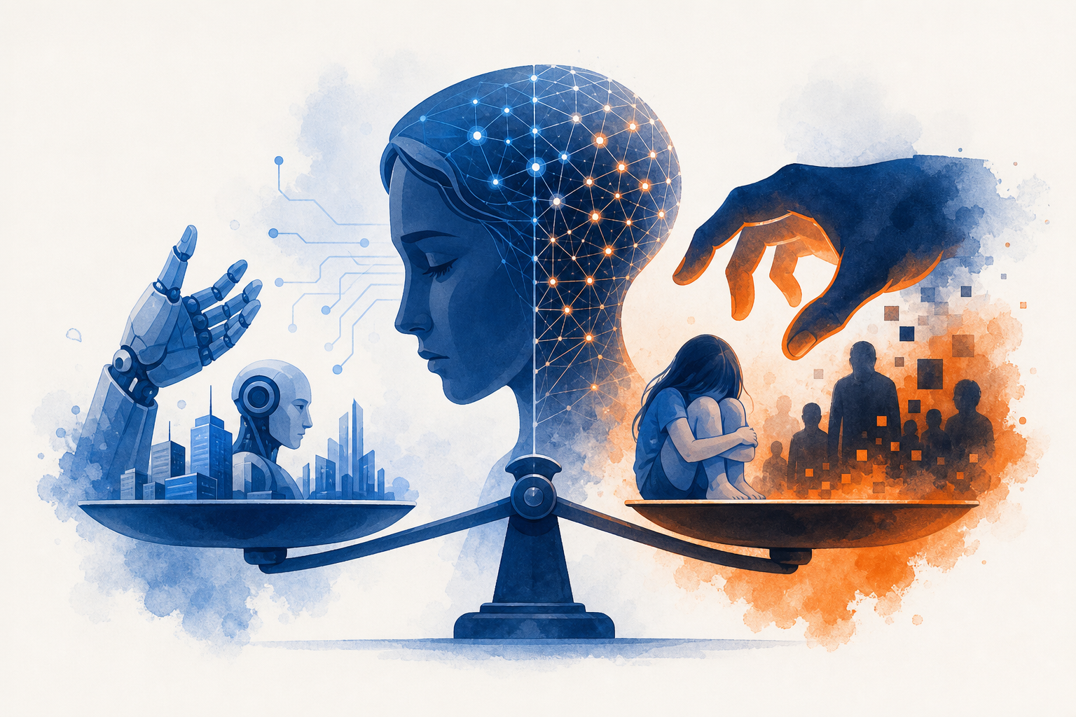 Illustration de une : La Crise Éthique de l'IA : L'IWF Alerte sur l'Explosion des Abus Sexuels Générés par l'IA